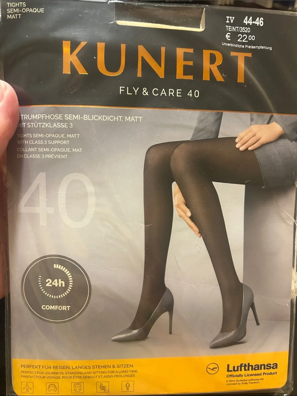 KUNERT Fly & Care 40 Women's Semi-Opaque Tights 44-46